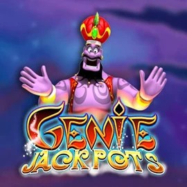 Genie Jackpots slot logo by Blueprint Gaming at Tikitaka Casino